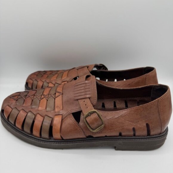 Stacy Adams Men's Woven Leather Fishman Sandals Size 11 - Picture 1 of 7